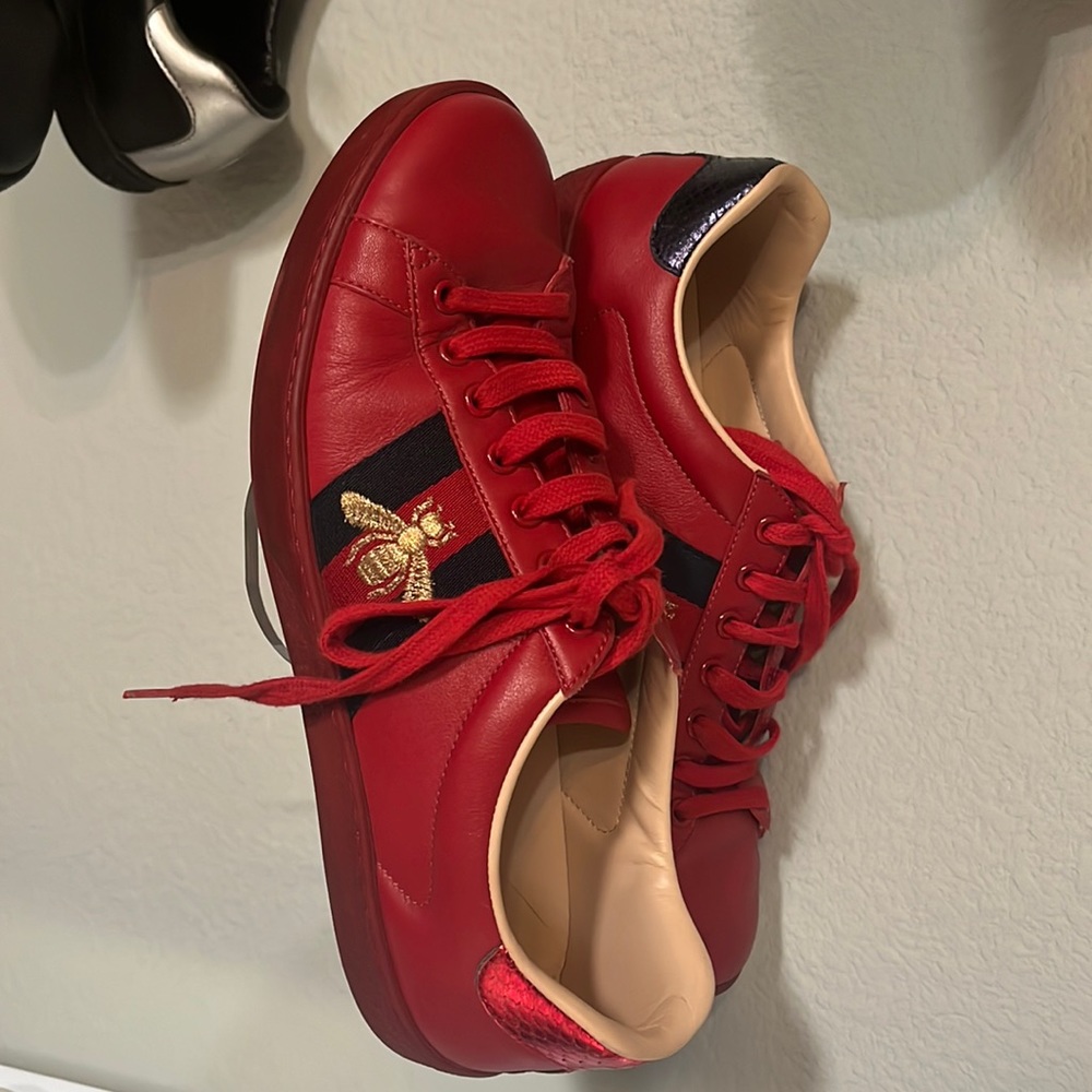 Authentic - Red Gucci Sneakers